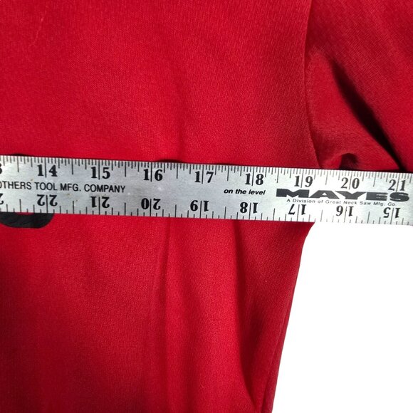 Adidas Hooded Sweatshirt Small Men's Red Logo Long Sleeve Kangaroo Pocket - Picture 5 of 8